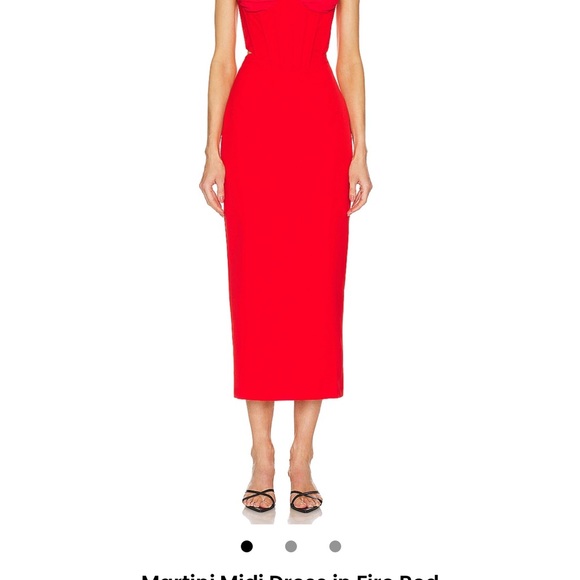 Bardot Red Dress - Picture 3 of 3